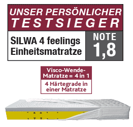 Testsieger Silwa 4 feelings Einheitsmatratze Abbildung