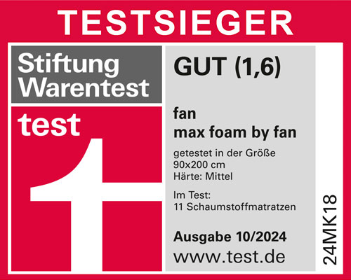 fan-max-foam-testsieger-siegel