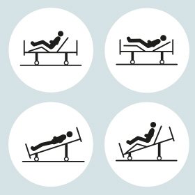 Komfort- und Pflegebett-Silwa Libra Komfort Icons Positionen Komfort- und Pflegebett-Silwa Libra Komfort Icons Positionen